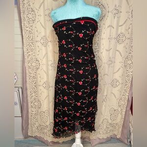 Speechless: vintage y2k floral strapless dress